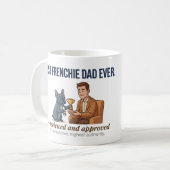 Beste Franse Papa Ooit Funny Dog Dad Award Mok (Voorkant links)