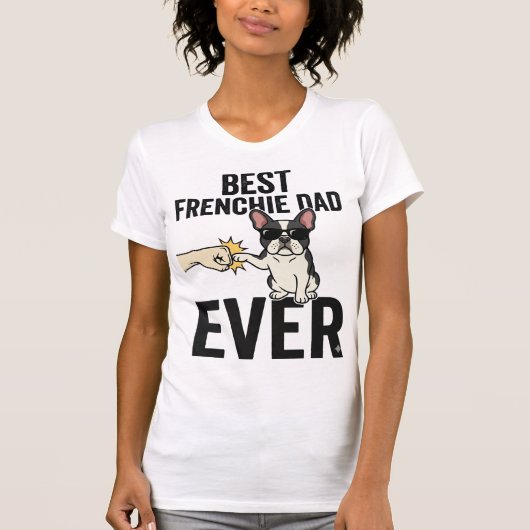 Beste Franse Papa Ooit Grappig Bulldog Shirt Ontwe (Voorkant)