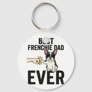Beste Franse papa ooit grappig Bulldog Shirt ontwe Sleutelhanger