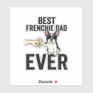 Beste Franse papa ooit grappig Bulldog Shirt ontwe Sticker