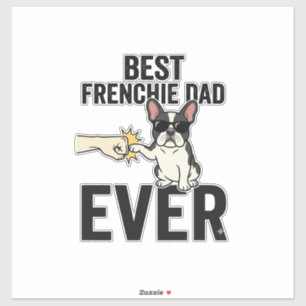 Beste Franse papa ooit Grappig Bulldog Shirt Ontwe Sticker