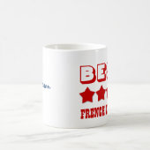 Beste FRANSE TEACHER met sterren V03A RED Koffiemok (Center)