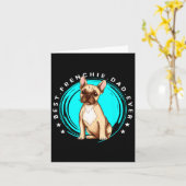 beste franse vader ooit franse bulldog vader hond  kaart (Gele Bloem)