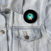 beste franse vader ooit franse bulldog vader hond ronde button 5,7 cm (In situ)