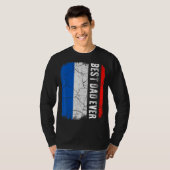 Beste Franse vader ooit Franse vlag Vaderdag T-shirt (Voorkant volledig)