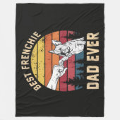 Beste Franse vader ooit Retro Fleece Deken (Voorkant)