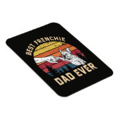 Beste Franse vader ooit Retro Magneet (Rechterzijde)