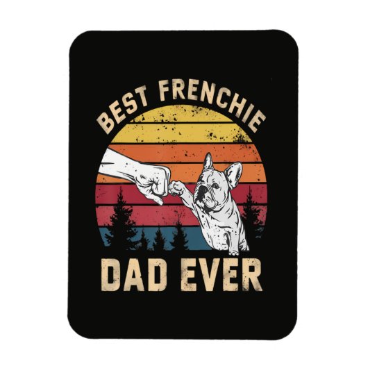 Beste Franse vader ooit Retro Magneet (Verticaal)