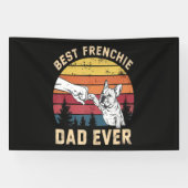 Beste Franse vader ooit Retro Spandoek (Horizontaal)