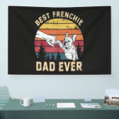Beste Franse vader ooit Retro Spandoek (Beurs)