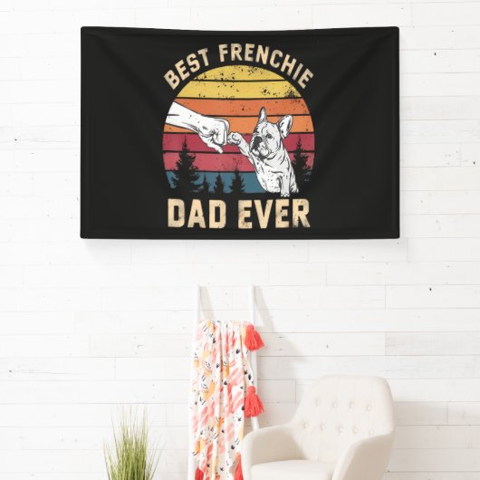Beste Franse vader ooit Retro Spandoek (Insitu)
