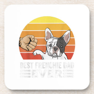 Beste Franse vader ooit voor bulldog lover papa ho Bier Onderzetter