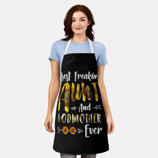 BESTE FREAKIN' AUNT GODMOTHER OOIT SUNFLOWER SCHORT (Gedragen)