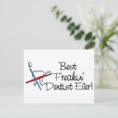 Beste Freakin Dentist Ever Briefkaart (Staand voorkant)