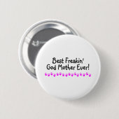 Beste Freakin God moeder ooit Ronde Button 5,7 Cm (Voorkant /achterkant)