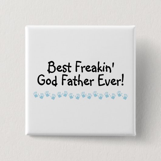 Beste Freakin God Vader ooit Vierkante Button 5,1 Cm (Voorkant)