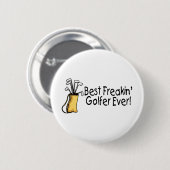 Beste Freakin Golfer ooit 2 Ronde Button 5,7 Cm (Voorkant /achterkant)