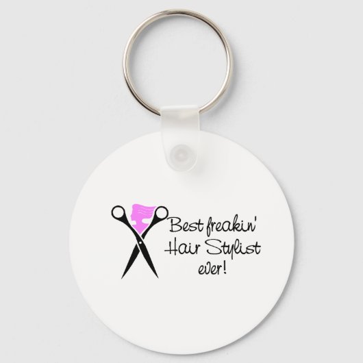 Beste Freakin Hair Sytlist ooit Sleutelhanger (Voorkant)