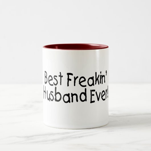Beste Freakin Husband ooit Tweekleurige Koffiemok (Center)