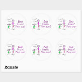 Beste Freakin-mam ooit (Kind) Ronde Sticker (Vel)