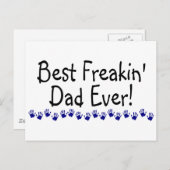 Beste Freakin Pap Ever Briefkaart (Voorkant / Achterkant)