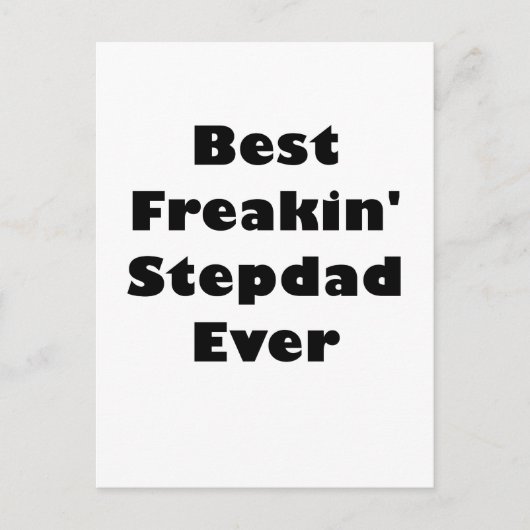 Beste Freakin Stepdad ooit Briefkaart (Voorkant)