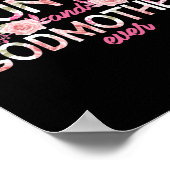 Beste Freakin tante en Godmoeder van Floral Poster (Hoek)