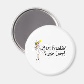 Beste freakin verpleegster ooit magneet (Voorkant / Achterkant)