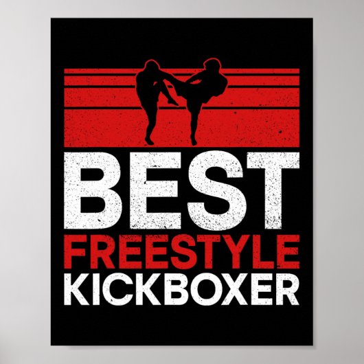 Beste Freestyle Kickboxer - Material Arts Kickboxe Poster (Voorkant)