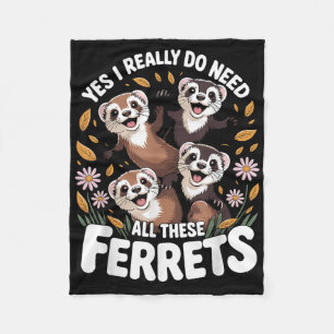 Beste fretkunst voor mannen vrouwen kinderen huisd fleece deken