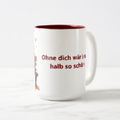 Beste Freundinnen-Tasse Tweekleurige Koffiemok (Voorkant rechts)