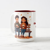 Beste Freundinnen-Tasse Tweekleurige Koffiemok (Voorkant links)