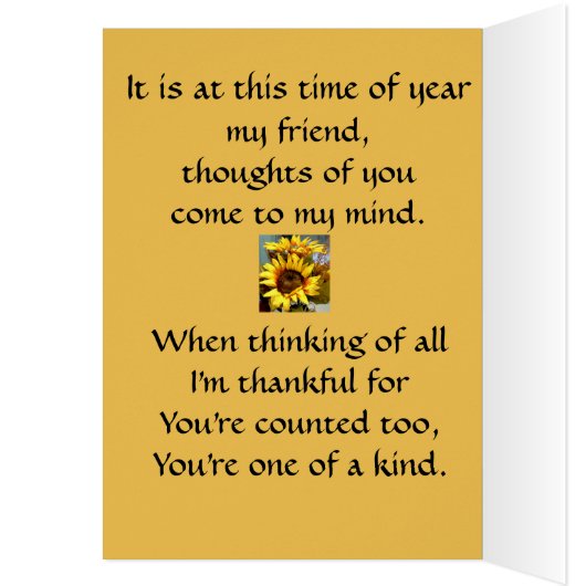 BESTE FRIEND-THANKSGIVING (Binnen (Links))