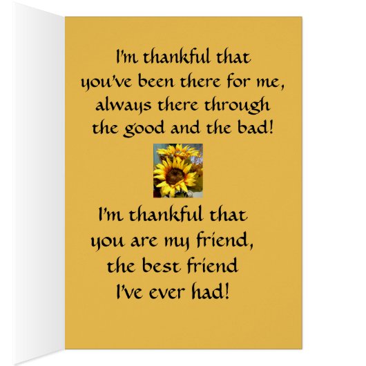 BESTE FRIEND-THANKSGIVING (Binnen (Rechts))