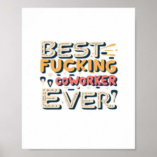 Beste Fuking-collega ooit, Collega Gift Classic Poster (Voorkant)