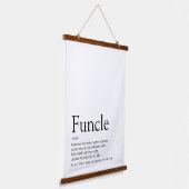 Beste Funcle Ooit Uncle Moderne Definitie Hangend Wandkleed (Gebogen)