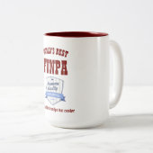 Beste FUNPA - zoals opa maar koeler - cadeau Tweekleurige Koffiemok (Voorkant rechts)