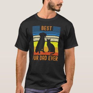 Beste Fur Papa Ooit Gele Chocolade Lab Hond en Kat T-shirt