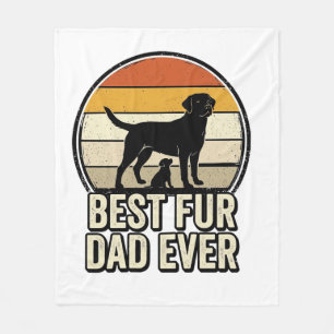 Beste Fur Papa Ooit Vintage Hond Papa Shirt Ontwer Fleece Deken