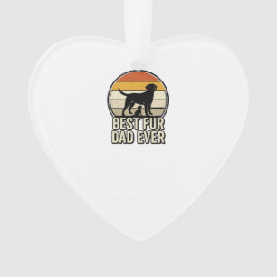 Beste Fur Papa Ooit Vintage Hond Papa Shirt Ontwer Ornament