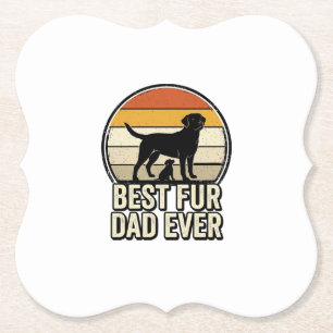 Beste Fur Vader Ooit Vintage Hond Vader Shirt Ontw Kartonnen Onderzetters