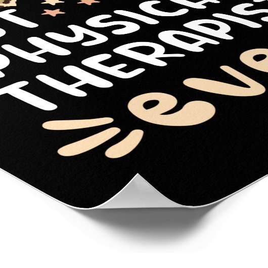 Beste fysieke therapist ooit Leopard Rainbow Gift Poster (Hoek)