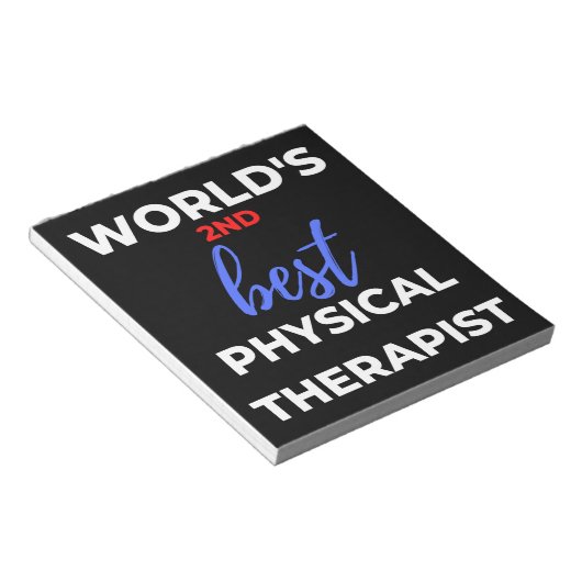 Beste fysiotherapeut ter wereld nummer 2 notitieblok (Schuin)