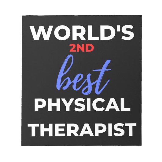 Beste fysiotherapeut ter wereld nummer 2 notitieblok (Voorkant)