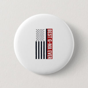 Beste G-Ma Ooit Patriotische Vlag Vector Design_1 Ronde Button 5,7 Cm