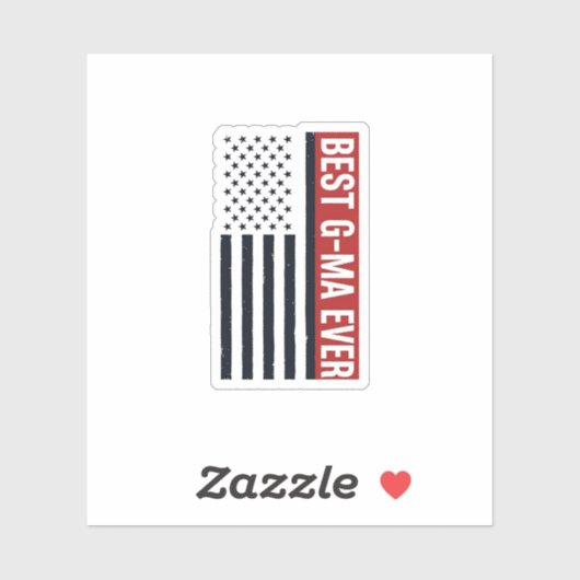 Beste G-Ma Ooit Patriottische Vlag Vector Design_1 Sticker (Vel)