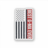 Beste G-Ma Ooit Patriottische Vlag Vector Design_1 Sticker (Voorkant)
