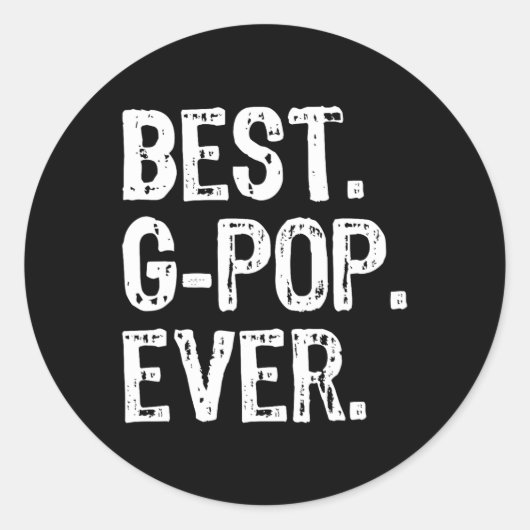 Beste G-pop ooit Familie Cool Funny Gpop Ronde Sticker (Voorkant)