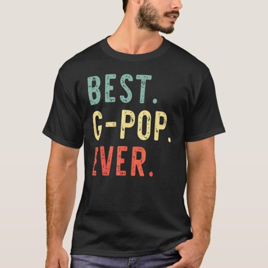 Beste G Pop ooit Gpop Retro T-shirt (Voorkant)