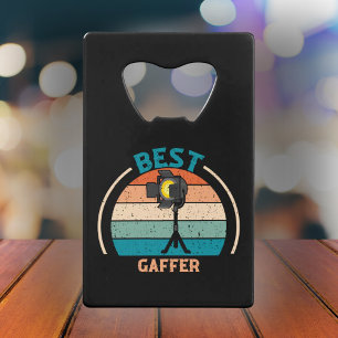 Beste Gaffer Retro - Film Crew Gift Creditkaart Flessenopener